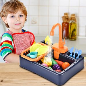 Unbranded (Dark Blue) 19pcs Kitchen Sink Toys With Running Water Educational Gifts For Gir Unbranded (Dark Blue) 19pcs Kitchen Sink Toys With Running Water Educational Gifts For Gir