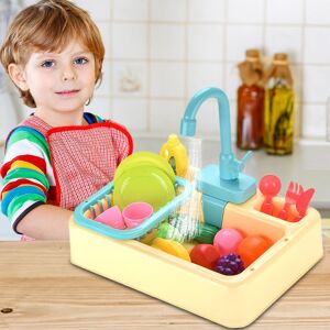 Unbranded (Yellow) 19pcs Kitchen Sink Toys With Running Water Educational Gifts For Girls Unbranded (Yellow) 19pcs Kitchen Sink Toys With Running Water Educational Gifts For Girls