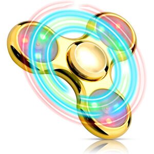 Unbranded (gold) Solid Metal Led Light Up Fidget Spinner - Reusable Party Favor With Ample Unbranded (gold) Solid Metal Led Light Up Fidget Spinner - Reusable Party Favor With Ample