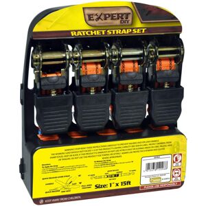 Kingfisher DIYRS4 1-Inch x 15 ft Ratchet Straps - Orange (Pack of 4) Kingfisher DIYRS4 1-Inch x 15 ft Ratchet Straps - Orange (Pack of 4)