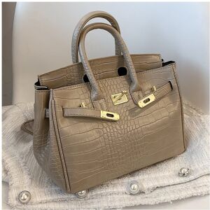 Unbranded (Khaki) Pattern Crocodile Fashionforward Tote Bag For Women Elegant And Soft Han Unbranded (Khaki) Pattern Crocodile Fashionforward Tote Bag For Women Elegant And Soft Han