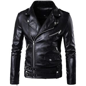 Unbranded (XS) Sliktaa Mens Fashion Slim Zipper Bomber Faux Leather Motorcycle Jacket Unbranded (XS) Sliktaa Mens Fashion Slim Zipper Bomber Faux Leather Motorcycle Jacket