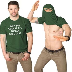 Unbranded (Green White, XL) Mens Ask Me About My Ninja Disguise Flip T Shirt Funny Costume Unbranded (Green White, XL) Mens Ask Me About My Ninja Disguise Flip T Shirt Funny Costume