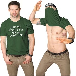 Unbranded (Green, 2XL) Mens Ask Me About My Ninja Disguise Flip T Shirt Funny Costume Grap Unbranded (Green, 2XL) Mens Ask Me About My Ninja Disguise Flip T Shirt Funny Costume Grap
