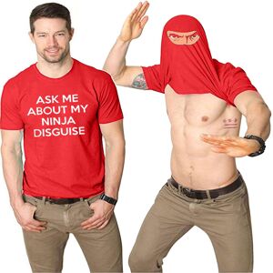 Unbranded (Red, 4XL) Mens Ask Me About My Ninja Disguise Flip T Shirt Funny Costume Graphi Unbranded (Red, 4XL) Mens Ask Me About My Ninja Disguise Flip T Shirt Funny Costume Graphi