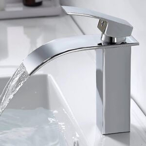 Unbranded Modern Waterfall Bathroom Faucet, Elegant Design Waterfall Sink Faucet, Brass Ba Unbranded Modern Waterfall Bathroom Faucet, Elegant Design Waterfall Sink Faucet, Brass Ba