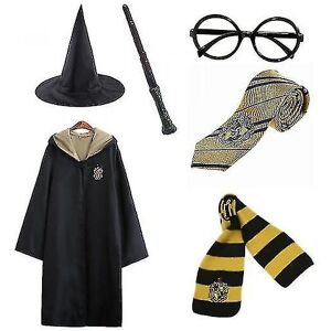 Unbranded (yellow, 125cm (5-6 years)) Magic Wizard 6pc Set Magic Wizard Cosplay Fancy Dres Unbranded (yellow, 125cm (5-6 years)) Magic Wizard 6pc Set Magic Wizard Cosplay Fancy Dres