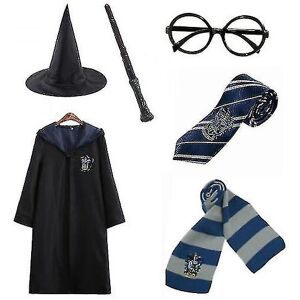 Unbranded (Blue, 115cm (3-4 years)) Magic Wizard 6pc Set Magic Wizard Cosplay Fancy Dress Unbranded (Blue, 115cm (3-4 years)) Magic Wizard 6pc Set Magic Wizard Cosplay Fancy Dress