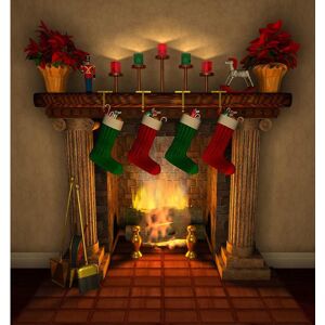 Unbranded 150x220cm Christmas Theme Photography Backdrop Fireplace Colorful Socks Backgrou Unbranded 150x220cm Christmas Theme Photography Backdrop Fireplace Colorful Socks Backgrou