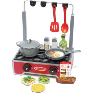 Melissa & Doug 19-Piece Deluxe Wooden Cooktop Set with Wooden Play Food Durable Melissa & Doug 19-Piece Deluxe Wooden Cooktop Set with Wooden Play Food Durable