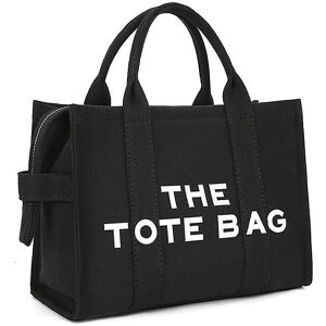 Unbranded (black, M) Canvas Tote Bag For Women Travel Tote Bag Purse With Zipper Fashion Unbranded (black, M) Canvas Tote Bag For Women Travel Tote Bag Purse With Zipper Fashion