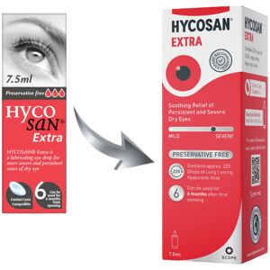 Hycosan Extra Lubricating Eye Drops 7.5ml - Pack of 4 Hycosan Extra Lubricating Eye Drops 7.5ml - Pack of 4