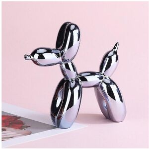 Unbranded (silver grey, 17x17x7cm) Electroplating Balloon Dog Jewelry Crafts Puppy Statue Unbranded (silver grey, 17x17x7cm) Electroplating Balloon Dog Jewelry Crafts Puppy Statue