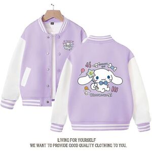 Unbranded (lilac colour, 150) Spring/autumn Sanrio Children's Jacket Cinnamoroll Coats Cut Unbranded (lilac colour, 150) Spring/autumn Sanrio Children's Jacket Cinnamoroll Coats Cut