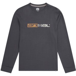 (XS, Dark Grey) Animal Mens Tommy Back Print Organic Long-Sleeved T-Shirt (XS, Dark Grey) Animal Mens Tommy Back Print Organic Long-Sleeved T-Shirt