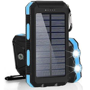 Unbranded (Blue) Solar 80000mah Power Bank Dual Usb Powerbank Waterproof Battery External Unbranded (Blue) Solar 80000mah Power Bank Dual Usb Powerbank Waterproof Battery External