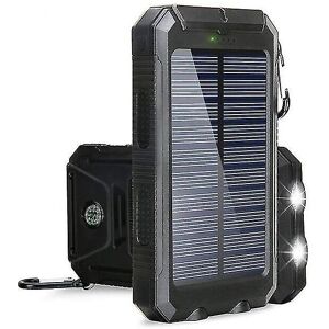 Unbranded (Black) Solar 80000mah Power Bank Dual Usb Powerbank Waterproof Battery External Unbranded (Black) Solar 80000mah Power Bank Dual Usb Powerbank Waterproof Battery External