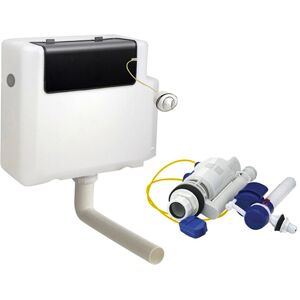 Nes Home Concealed Toilet Cistern Side Inlet Valve Dual Flush With Chrome Button Nes Home Concealed Toilet Cistern Side Inlet Valve Dual Flush With Chrome Button