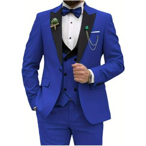 Unbranded (royal blue, M) Slim Fit Suits for Men 3 Piece Double Breasted Suit Men Wedding Unbranded (royal blue, M) Slim Fit Suits for Men 3 Piece Double Breasted Suit Men Wedding
