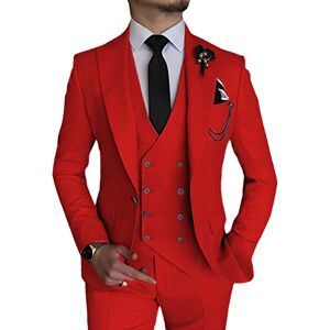 Unbranded (red, XS) Men's Suits 3 Piece Slim Fit Suits for Men Double Breasted Blazer Vest Unbranded (red, XS) Men's Suits 3 Piece Slim Fit Suits for Men Double Breasted Blazer Vest