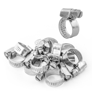 (Pack of 10) KCT 10-16mm Stainless Steel 304 Adjustable Clip Mini Small Fuel Hos (Pack of 10) KCT 10-16mm Stainless Steel 304 Adjustable Clip Mini Small Fuel Hos
