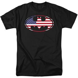 (XL, Black) Batman Mens American Flag T-Shirt (XL, Black) Batman Mens American Flag T-Shirt