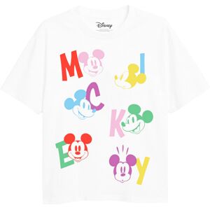 (7-8 Years, White) Disney Girls Mickey Mouse Letter T-Shirt (7-8 Years, White) Disney Girls Mickey Mouse Letter T-Shirt