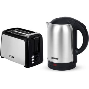 Geepas 2 Slice Bread Toaster & 1.8L Electric Kettle Kitchen Combo Set Geepas 2 Slice Bread Toaster & 1.8L Electric Kettle Kitchen Combo Set