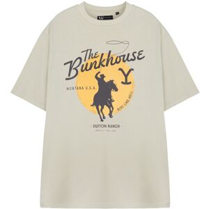 (Large) Yellowstone Short Sleeved T-Shirt (Mens Beige) (Large) Yellowstone Short Sleeved T-Shirt (Mens Beige)