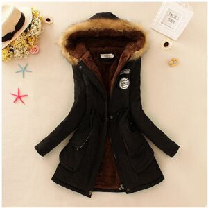 Unbranded (Black, XL) (Wine Red, XL) Ladies Hooded Thickened Jacket Drawstring Pocket Long Unbranded (Black, XL) (Wine Red, XL) Ladies Hooded Thickened Jacket Drawstring Pocket Long