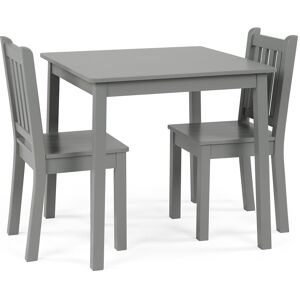 Humble Crew Grey Kids Wood Table and 2 Chairs Set Square Humble Crew Grey Kids Wood Table and 2 Chairs Set Square