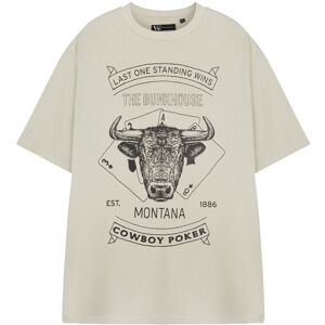 (Large) Yellowstone Short Sleeved T-Shirt (Mens Beige) (Large) Yellowstone Short Sleeved T-Shirt (Mens Beige)