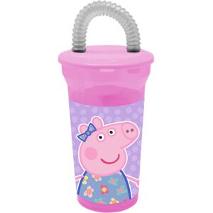 Peppa Pig Plastic Tumbler With Straw Water Drinks Childrens Peppa Pig Plastic Tumbler With Straw Water Drinks Childrens