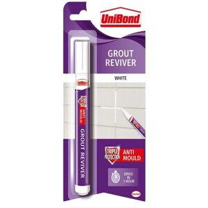 Unibond Grout Reviver For Walls pen 7ml Ice White 1878160 Unibond Grout Reviver For Walls pen 7ml Ice White 1878160