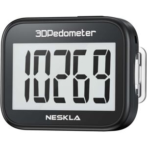 NESKLA 3D Pedometer for Walking Simple Step Counter with Large Digital Display NESKLA 3D Pedometer for Walking Simple Step Counter with Large Digital Display