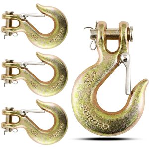 Monster Cable 5/16Inch Clevis Slip Hook 4Pack Heavy Duty Forged Steel Safety Hook with Safety Monster Cable 5/16Inch Clevis Slip Hook 4Pack Heavy Duty Forged Steel Safety Hook with Safety