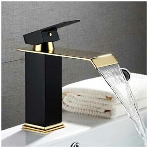 Unbranded (Brass, Black Gold) High Quality Brass Black And Gold Bathroom Mixer Tap Waterfa Unbranded (Brass, Black Gold) High Quality Brass Black And Gold Bathroom Mixer Tap Waterfa