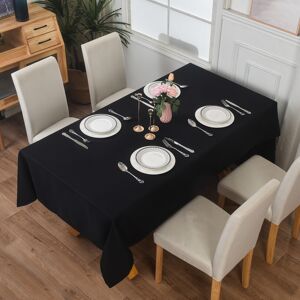 Zimel Homes (BLACK, 140 x 200 cm) Extra Large Rectangular Fabric Tablecloth 150x300cm and 1 Zimel Homes (BLACK, 140 x 200 cm) Extra Large Rectangular Fabric Tablecloth 150x300cm and 1
