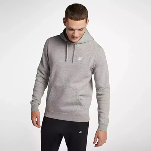 (Grey, Large) Nike Mens Club Hoodies Pullover Fleece (Grey, Large) Nike Mens Club Hoodies Pullover Fleece