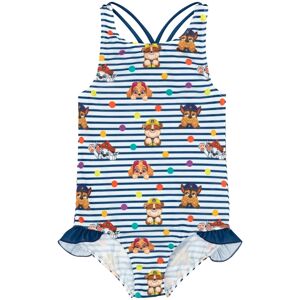 (3-4 Years, Navy/White) Paw Patrol Girls Striped One Piece Swimsuit (3-4 Years, Navy/White) Paw Patrol Girls Striped One Piece Swimsuit
