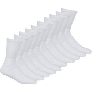 (White, 6-11) Metzuyan Mens 10 Pairs Sports Socks Cotton Rich Plain Black White (White, 6-11) Metzuyan Mens 10 Pairs Sports Socks Cotton Rich Plain Black White