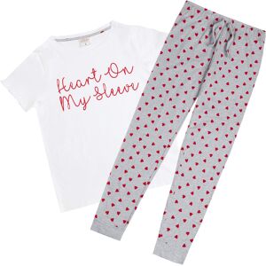 METZUYAN (Heart, L) Womens Ladies 100% Cotton Rich Pyjama Sets Sleevless Top Shorts Vest METZUYAN (Heart, L) Womens Ladies 100% Cotton Rich Pyjama Sets Sleevless Top Shorts Vest