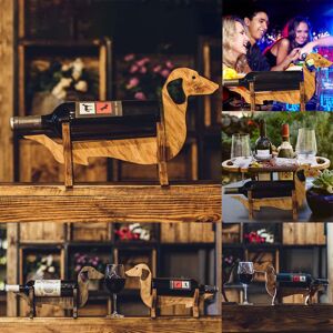Unbranded Home Decor Dachshund Wine Rack Single Bottle Wooden Tabletop Stand For Family Pa Unbranded Home Decor Dachshund Wine Rack Single Bottle Wooden Tabletop Stand For Family Pa