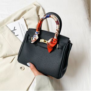 Unbranded (Black) Korean style fashion Kelly bag large capacity women's bag new simple tex Unbranded (Black) Korean style fashion Kelly bag large capacity women's bag new simple tex