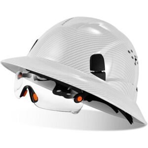 LOEBUCK White Carbon Fiber Full-Brim Safety Helmet - Safety Helmet LOEBUCK White Carbon Fiber Full-Brim Safety Helmet - Safety Helmet
