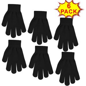 Unbranded (Black, 6 Pack) Kids Magic Gloves Unisex Boys Girls Warm Stretchy Unbranded (Black, 6 Pack) Kids Magic Gloves Unisex Boys Girls Warm Stretchy