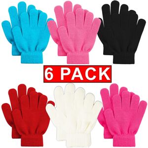 Unbranded (Assorted Colour, 6 Pack) Kids Magic Gloves Unisex Boys Girls Warm Stretchy Unbranded (Assorted Colour, 6 Pack) Kids Magic Gloves Unisex Boys Girls Warm Stretchy