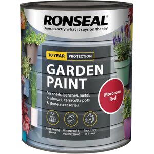 Ronseal RSLGPMR750 Garden Paint, Moroccan Red, 750 ml Ronseal RSLGPMR750 Garden Paint, Moroccan Red, 750 ml