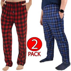 Gaffer (1 Red 1 Navy - 2 Pack, L) 2 Pack Mens Pyjama Bottoms Woven Check Nightwear Gaffer (1 Red 1 Navy - 2 Pack, L) 2 Pack Mens Pyjama Bottoms Woven Check Nightwear