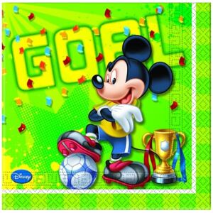 Disney Paper Football Mickey Mouse Napkins (Pack of 20) Disney Paper Football Mickey Mouse Napkins (Pack of 20)